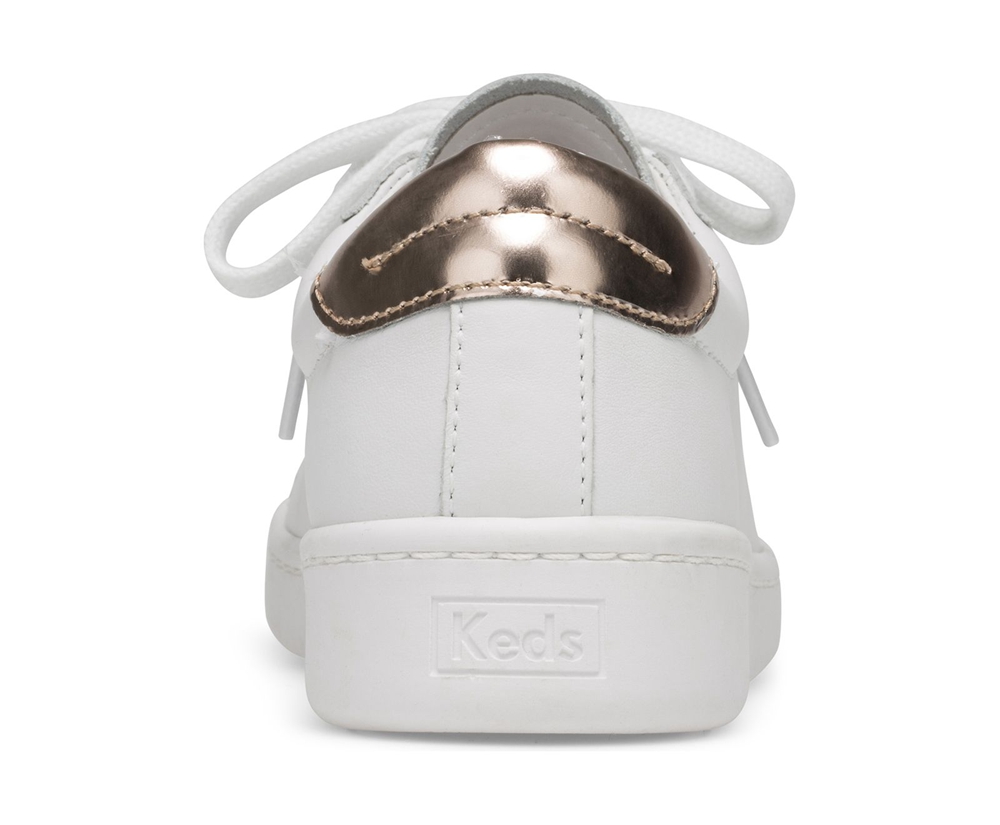 Keds Sneakers White - Ace Leather - Womens HIJPQZ-736